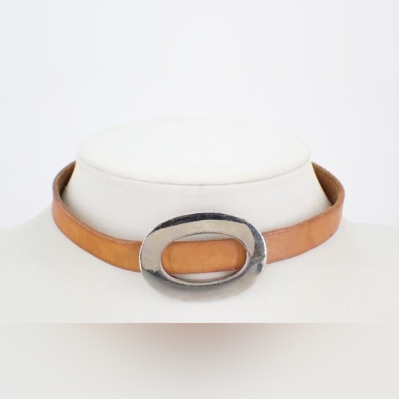 Hermes Vintage Tan Silver Bracelet or Choker - Picture 1 of 4